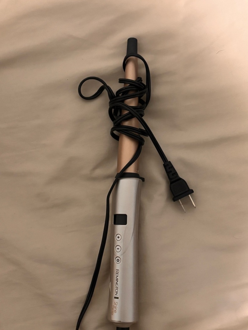 Remington Gold Barrel Curling Wand with Silver Handle